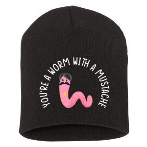 Worm With A Mustache James Tom Ariana Reality Funny Matching Short Acrylic Beanie