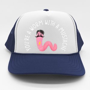 Worm With A Mustache James Tom Ariana Reality Funny Matching Trucker Hat