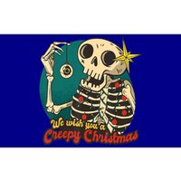 We Wish A Creepy Merry Christmas Lights Funny Skeleton Skull Gift Bumper Sticker