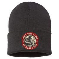 Walk With A Limp Weld Like A Pimp Funny Welding Welder Sustainable Knit Beanie