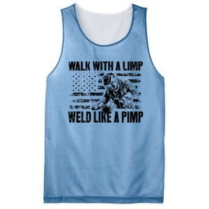 Walk With A Limp Weld Like A Pimp Welding Welde Mesh Reversible Basketball Jersey Tank