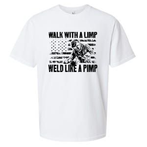 Walk With A Limp Weld Like A Pimp Welding Welde Sueded Cloud Jersey T-Shirt