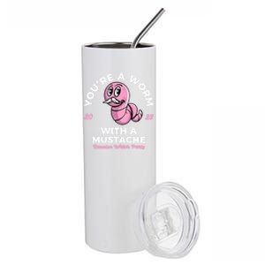 Worm With A Mustache James Tom Ariana Reality Stainless Steel Tumbler