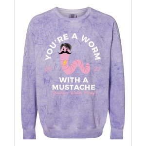 Worm With A Mustache James Tom Ariana Reality Colorblast Crewneck Sweatshirt