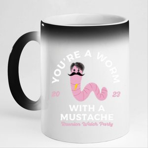 Worm With A Mustache James Tom Ariana Reality 11oz Black Color Changing Mug