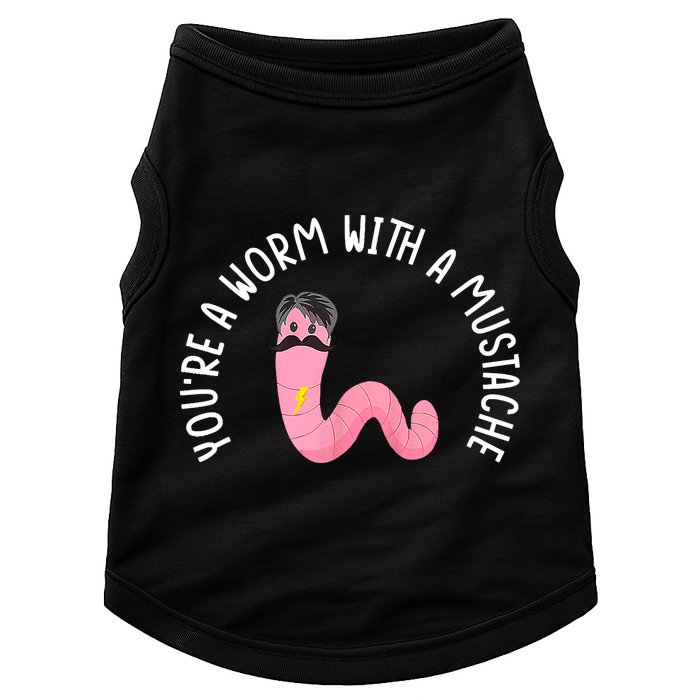 Worm With A Mustache James Tom Ariana Reality Funny Matching Doggie Tank