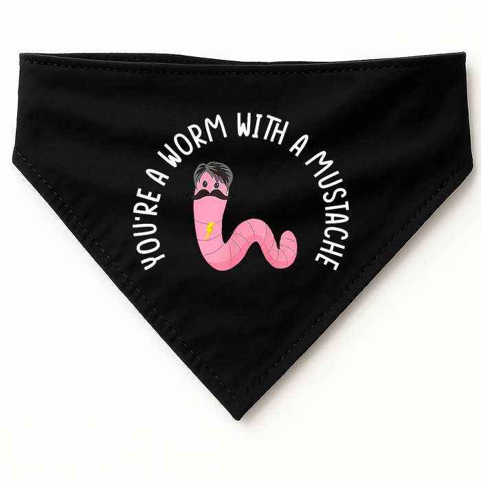 Worm With A Mustache James Tom Ariana Reality Funny Matching USA-Made Doggie Bandana