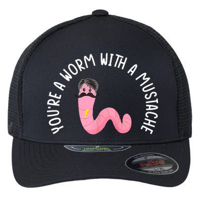 Worm With A Mustache James Tom Ariana Reality Funny Matching Flexfit Unipanel Trucker Cap
