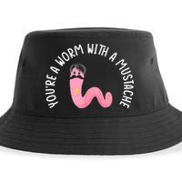 Worm With A Mustache James Tom Ariana Reality Funny Matching Sustainable Bucket Hat