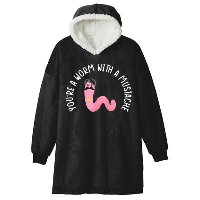 Worm With A Mustache James Tom Ariana Reality Funny Matching Hooded Wearable Blanket