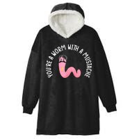Worm With A Mustache James Tom Ariana Reality Funny Matching Hooded Wearable Blanket