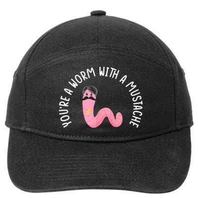 Worm With A Mustache James Tom Ariana Reality Funny Matching 7-Panel Snapback Hat