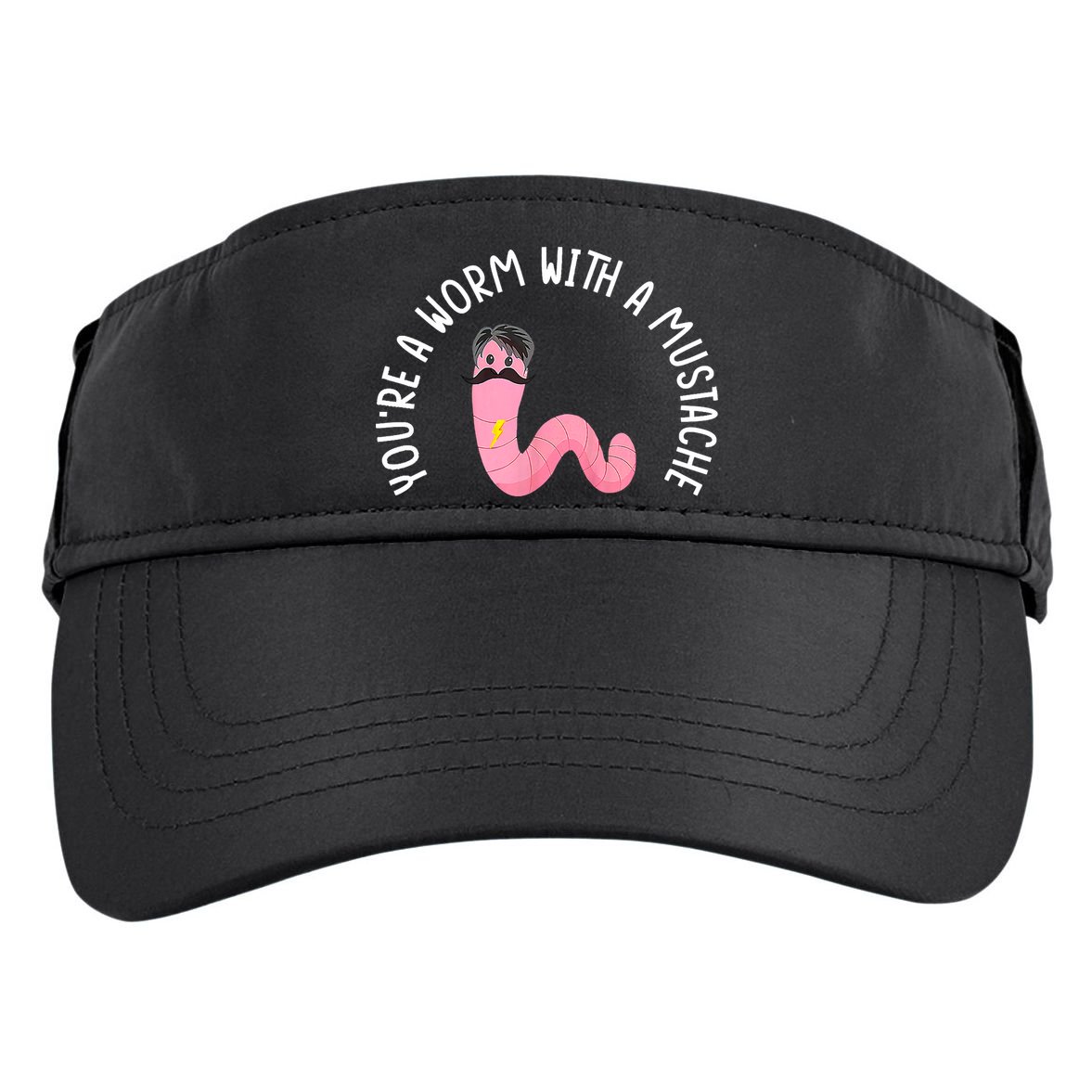Worm With A Mustache James Tom Ariana Reality Funny Matching Adult Drive Performance Visor