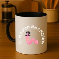 Worm With A Mustache James Tom Ariana Reality Funny Matching Mug