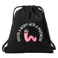 Worm With A Mustache James Tom Ariana Reality Funny Matching Drawstring Bag