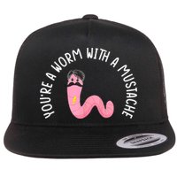 Worm With A Mustache James Tom Ariana Reality Funny Matching Flatbill Hat
