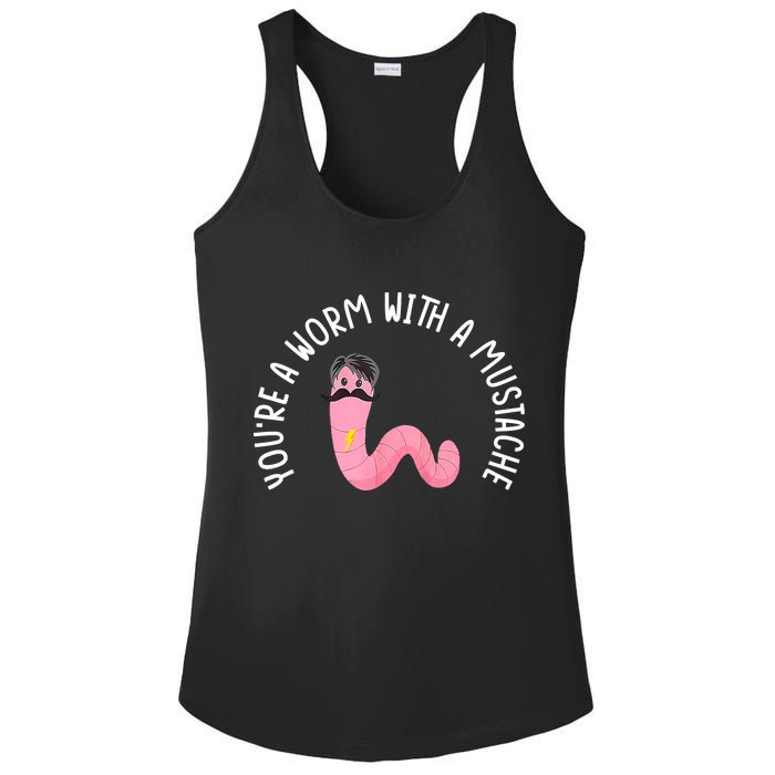 Worm With A Mustache James Tom Ariana Reality Funny Matching Ladies PosiCharge Competitor Racerback Tank