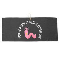 Worm With A Mustache James Tom Ariana Reality Funny Matching Large Microfiber Waffle Golf Towel