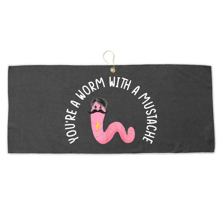 Worm With A Mustache James Tom Ariana Reality Funny Matching Large Microfiber Waffle Golf Towel