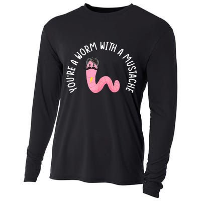 Worm With A Mustache James Tom Ariana Reality Funny Matching Cooling Performance Long Sleeve Crew