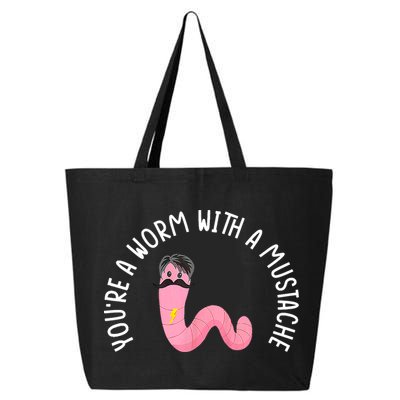 Worm With A Mustache James Tom Ariana Reality Funny Matching 25L Jumbo Tote