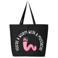 Worm With A Mustache James Tom Ariana Reality Funny Matching 25L Jumbo Tote