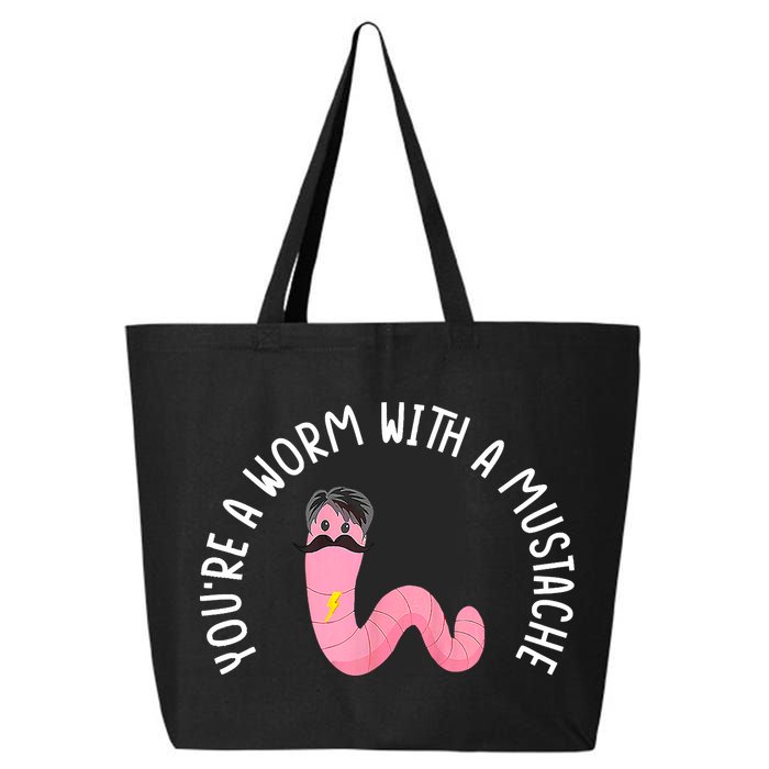 Worm With A Mustache James Tom Ariana Reality Funny Matching 25L Jumbo Tote