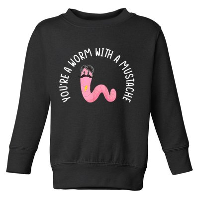 Worm With A Mustache James Tom Ariana Reality Funny Matching Toddler Sweatshirt