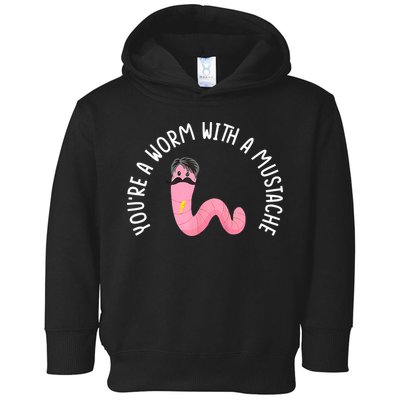 Worm With A Mustache James Tom Ariana Reality Funny Matching Toddler Hoodie