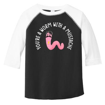 Worm With A Mustache James Tom Ariana Reality Funny Matching Toddler Fine Jersey T-Shirt