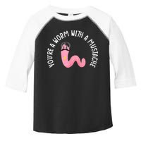 Worm With A Mustache James Tom Ariana Reality Funny Matching Toddler Fine Jersey T-Shirt