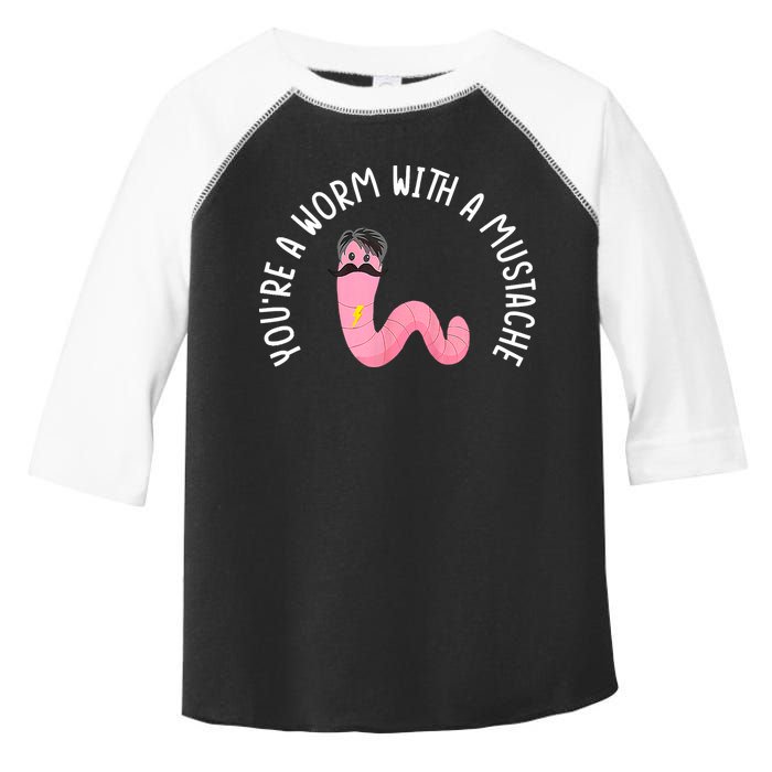 Worm With A Mustache James Tom Ariana Reality Funny Matching Toddler Fine Jersey T-Shirt