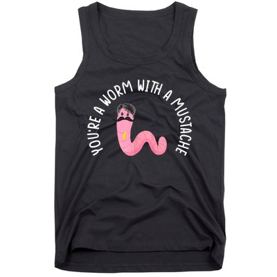 Worm With A Mustache James Tom Ariana Reality Funny Matching Tank Top