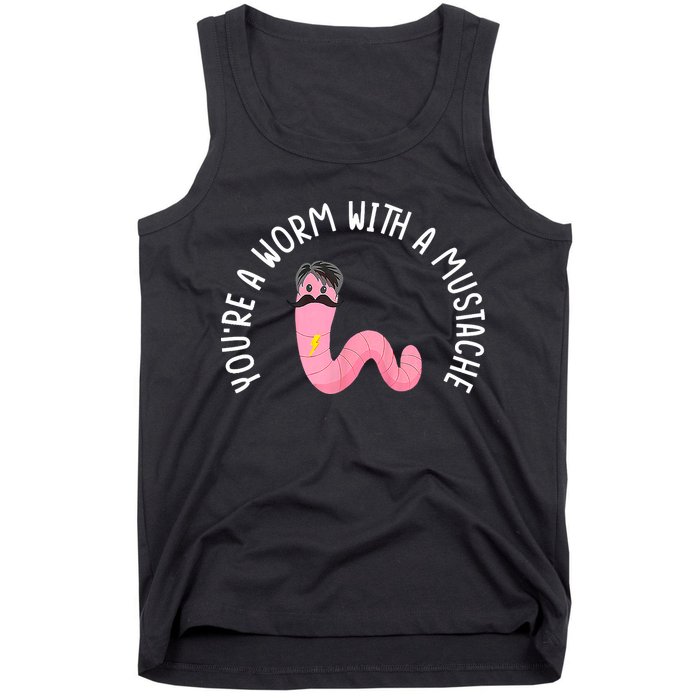 Worm With A Mustache James Tom Ariana Reality Funny Matching Tank Top