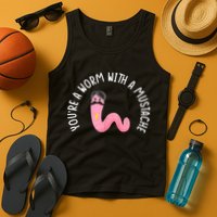 Worm With A Mustache James Tom Ariana Reality Funny Matching Tank Top