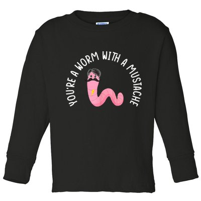 Worm With A Mustache James Tom Ariana Reality Funny Matching Toddler Long Sleeve Shirt