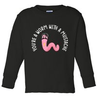 Worm With A Mustache James Tom Ariana Reality Funny Matching Toddler Long Sleeve Shirt
