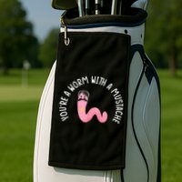 Worm With A Mustache James Tom Ariana Reality Funny Matching Golf Towel