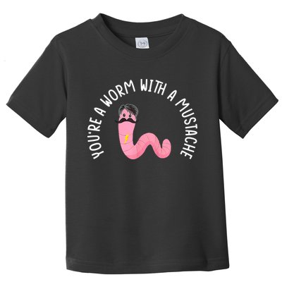 Worm With A Mustache James Tom Ariana Reality Funny Matching Toddler T-Shirt