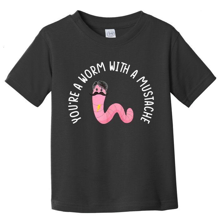 Worm With A Mustache James Tom Ariana Reality Funny Matching Toddler T-Shirt