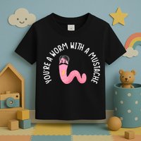 Worm With A Mustache James Tom Ariana Reality Funny Matching Toddler T-Shirt