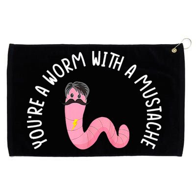 Worm With A Mustache James Tom Ariana Reality Funny Matching Grommeted Golf Towel