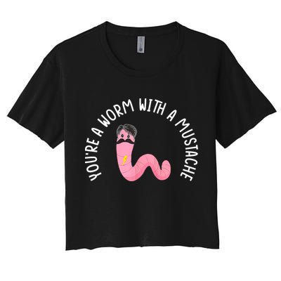 Worm With A Mustache James Tom Ariana Reality Funny Matching Crop Top