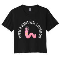 Worm With A Mustache James Tom Ariana Reality Funny Matching Crop Top