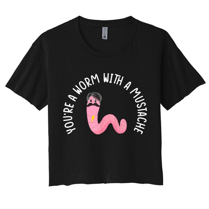 Worm With A Mustache James Tom Ariana Reality Funny Matching Crop Top