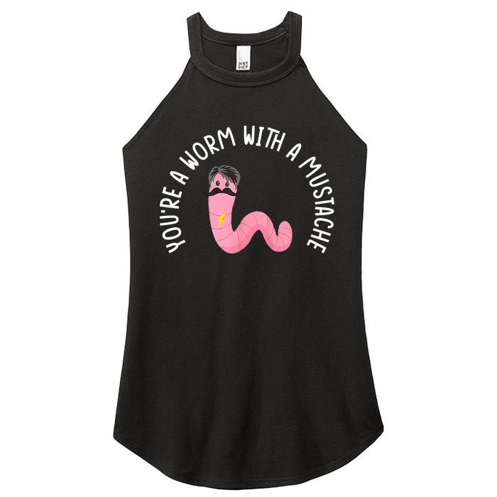 Worm With A Mustache James Tom Ariana Reality Funny Matching Women's Perfect Tri Rocker Tank