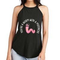 Worm With A Mustache James Tom Ariana Reality Funny Matching Women's Perfect Tri Rocker Tank