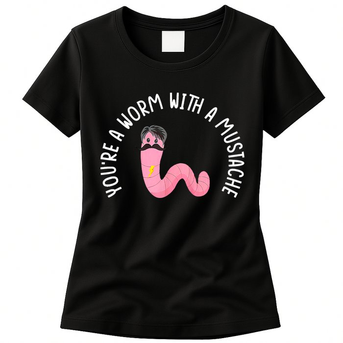 Worm With A Mustache James Tom Ariana Reality Funny Matching Womens T-Shirt