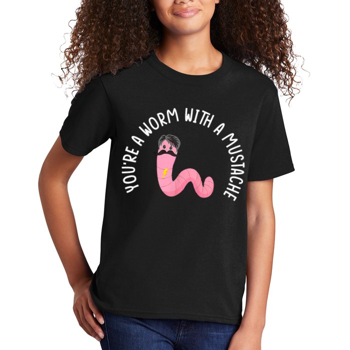 Worm With A Mustache James Tom Ariana Reality Funny Matching Kids T-Shirt