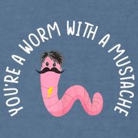 Worm With A Mustache James Tom Ariana Reality Funny Matching Garment-Dyed Fleece Hoodie